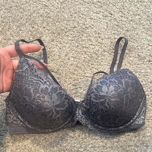 Elegant Lace Gray Bra